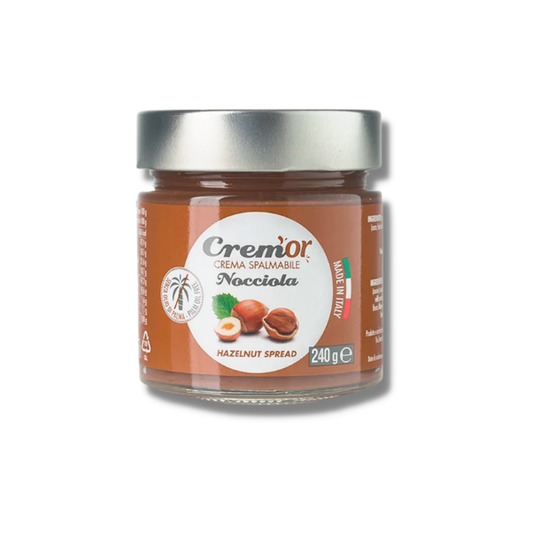 Crem'or Hazelnut Spread 18% - Palm oil free 12x240gr