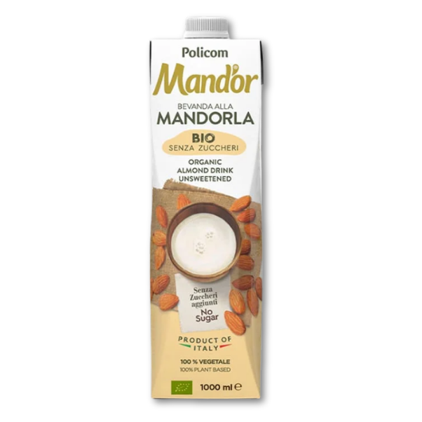 Mand'orOrganic Unsweetened Almond 6x1000ml